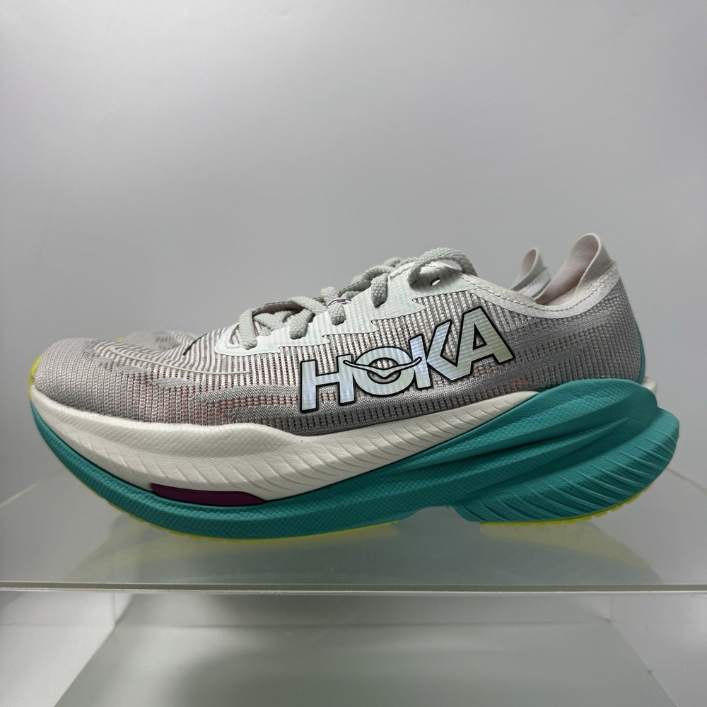 Brand New HOKA Mach X 2 Frost/Electric Aqua 1155120-FCQ Running Shoes Women's 10